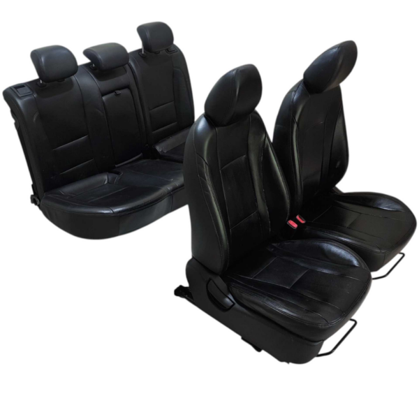 JOGO BANCO COURO HYUNDAI I30 1.8 2013 2014 2015 2016 PRETO - Imagem 2
