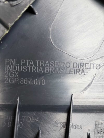 Forro Porta Tras Dir VW T-cross Tsi 2020 A 2022 2gp867010 - Imagem 9