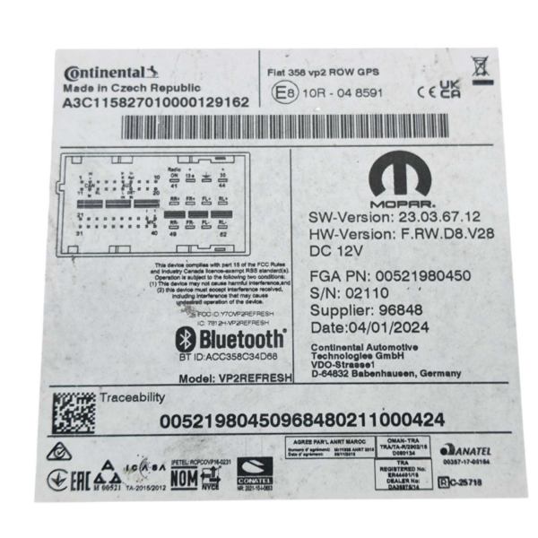 MÓDULO MULTIMÍDIA 521980450 FIAT ARGO 1.0 3CC 2021 2022 2023 - Imagem 4