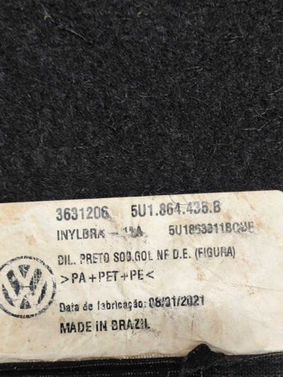 JOGO TAPETE PRETO 5U1864436B VOLKSWAGEN GOL G7 2017 A 2023 - Imagem 9