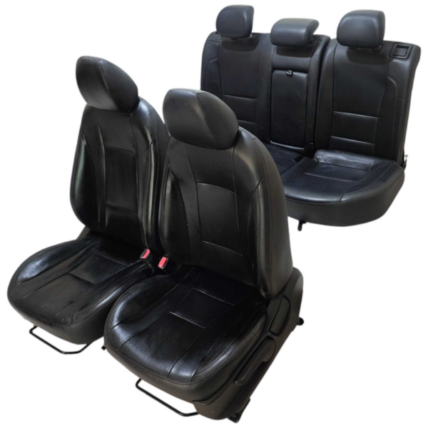 JOGO BANCO COURO HYUNDAI I30 1.8 2013 2014 2015 2016 PRETO - Imagem 3