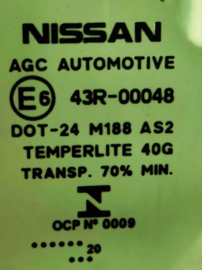 VIDRO PORTA TRASEIRA DIREITA NISSAN KICKS 2017 2018 A 2021 - Imagem 6