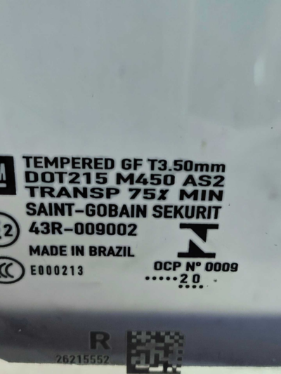 VIDRO PORTA DIANTEIRA DIREITA GM ONIX 2020 2021 A 2024 - Imagem 6