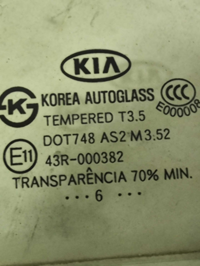 Vidro Fixo Traseiro Esquerdo Kia Cerato 2015 2016 2017 - Imagem 5