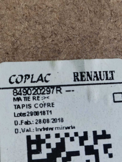 TAMPÃO INFERIOR PORTA MALAS RENAULT CAPTUR 2016 A 2020 - Imagem 6