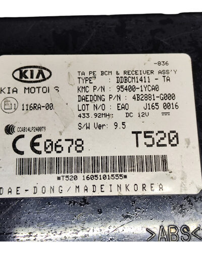 Modulo Bcm 954001yca0 Kia Picanto 1.0 2016 2017 2018 - Imagem 7