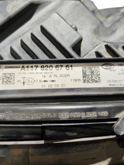 FAROL ESQUERDO MERCEDES CLA200 2017 A 2019 P/ RETIRADA PEÇAS - Imagem 9
