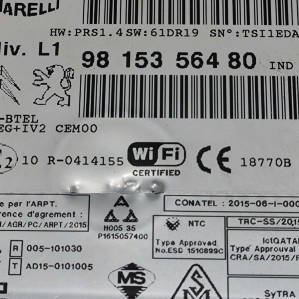 Modulo Radio Multimidia 9815356480 PEUGEOT 208 1.6 2013/19 - Imagem 8