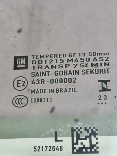 VIDRO PORTA DIANTEIRA ESQUERDA GM ONIX IT 1.0 2020 A 2024 - Imagem 8